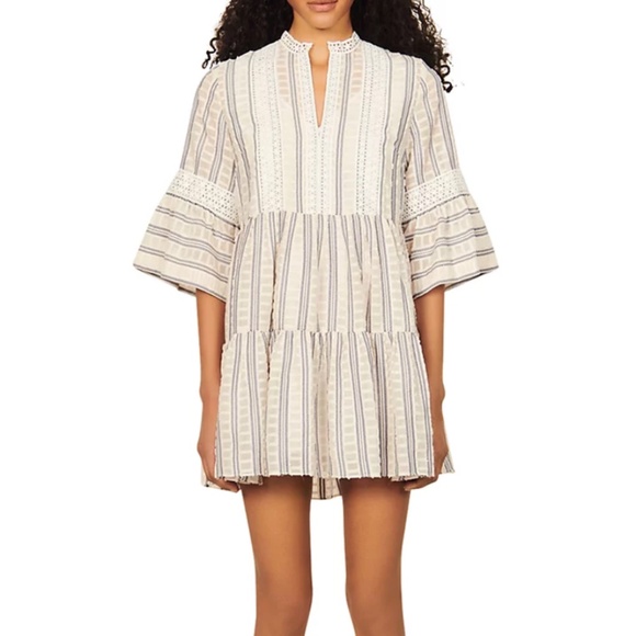 Stephanie lace-trim woven dress - Picture 1 of 5